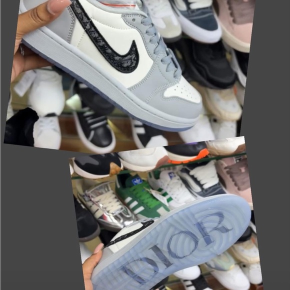 Dior Men's Sneakers - White and Gray - Picture 1 of 1